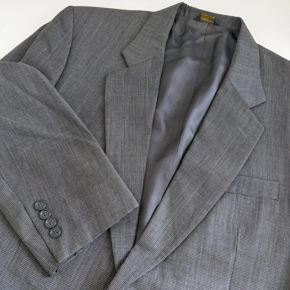 Jos. A. Bank Micro Houndstooth Wool Jacket Blazer Men's 44R